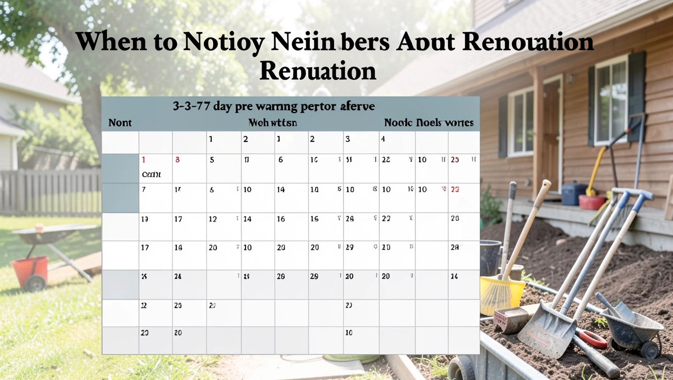 Kiedy informować sąsiadów o remoncie
