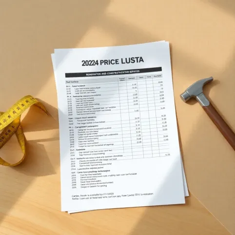 Cennik Usług Remontowo Budowlanych 2024